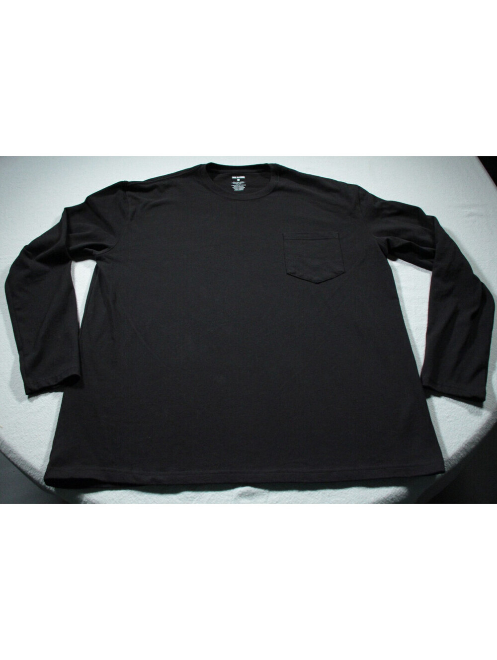 True Classic Heavyweight Long Sleeve Pocket Crew 2XL T-Shirt Black Men's Shirt